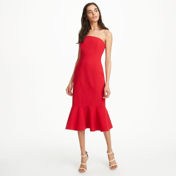 Club Monaco Dresses & Skirts - Club Monaco strapless red fleuris Midi Dress 10